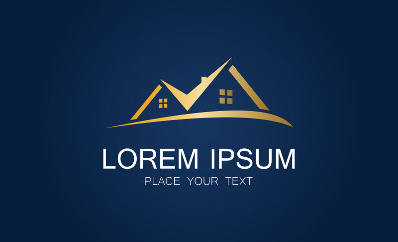 矢量金色商业标志设计