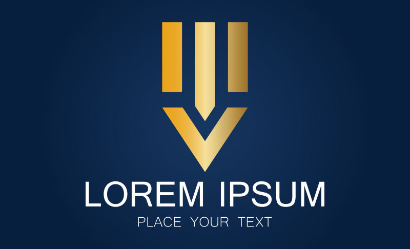 矢量金色商业标志设计