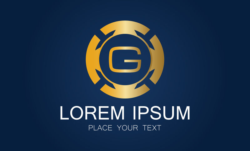 矢量金色商业标志设计