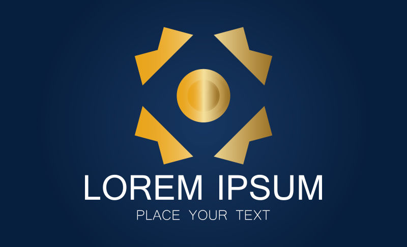 矢量金色商业标志设计