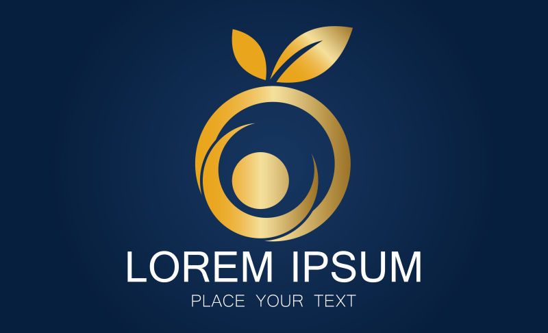 矢量金色商业标志设计