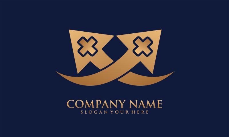 创意矢量金色医疗主题标志设计