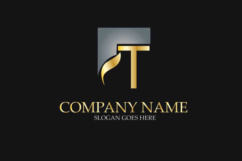 创意矢量现代商业字母t标志设计