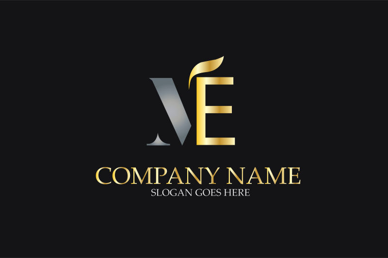 创意矢量字母ME标志设计