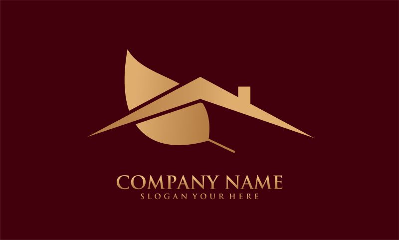 抽象矢量生态住宅标志设计