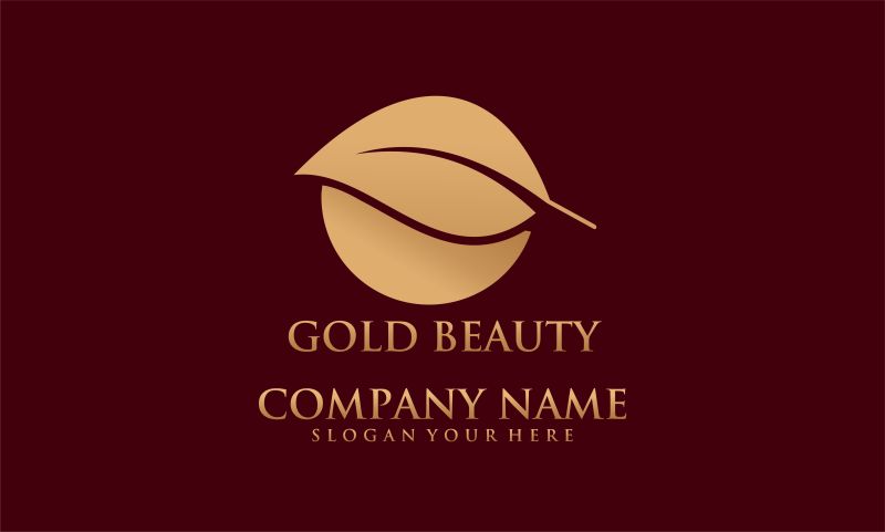 创意矢量现代自然美容主题标志设计