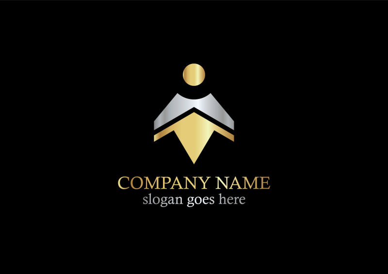 矢量的金色logo标志