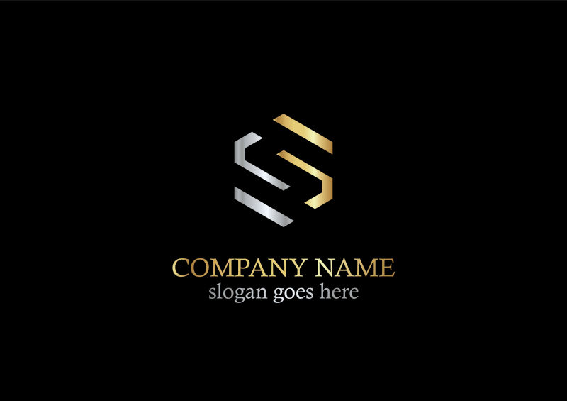 矢量的金色logo标志