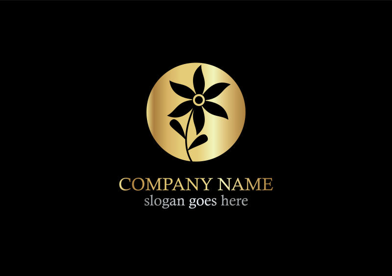 矢量的金色logo标志