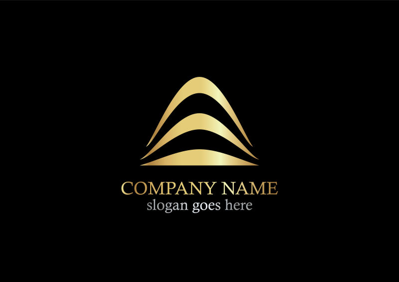 矢量的金色logo标志