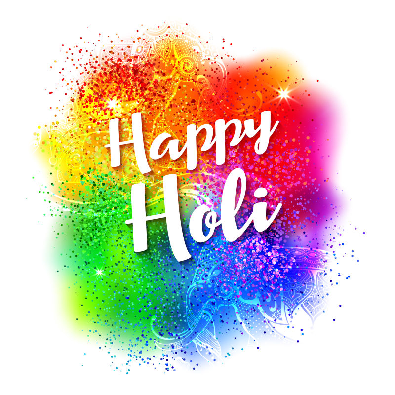 矢量抽象现代彩色胡里节主题海报平面设计