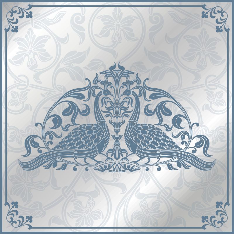 创意矢量优雅民族风格的孔雀元素插图设计