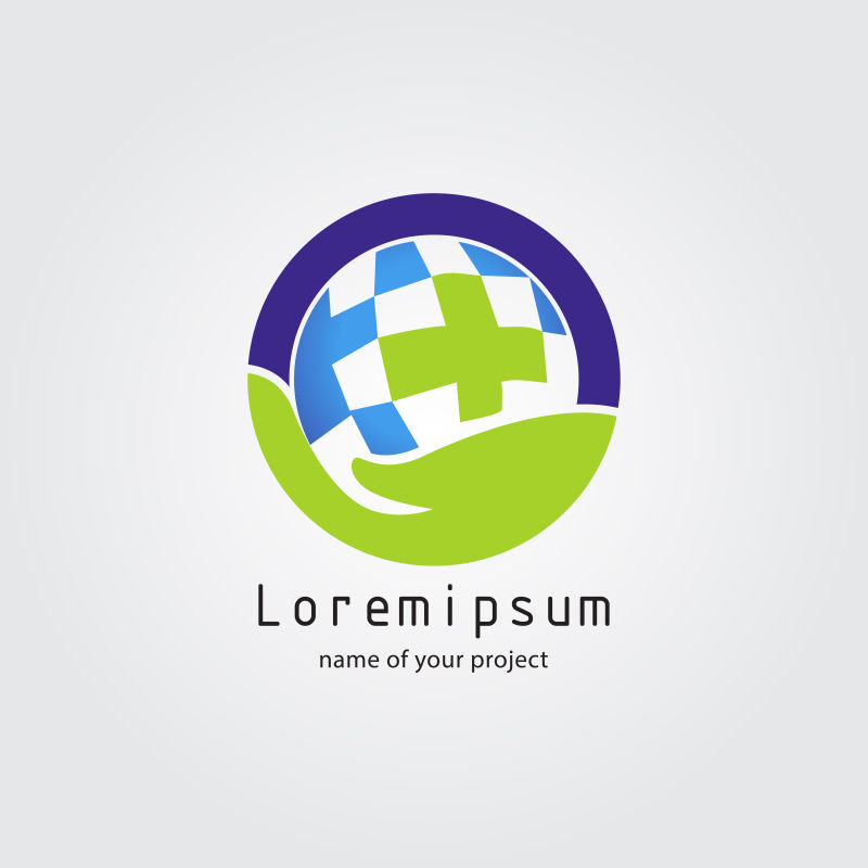 矢量抽象现代几何时尚标志设计