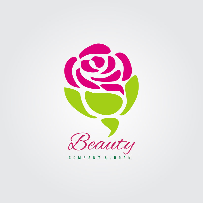 抽象矢量玫瑰元素标志设计