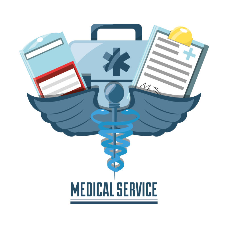 抽象矢量现代医疗主题插图设计