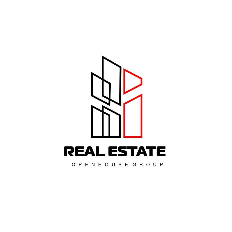 矢量现代几何建筑标志创意设计