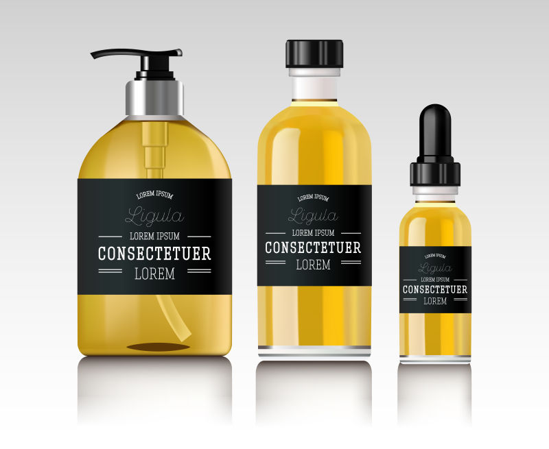 抽象矢量现代时尚护肤精油设计