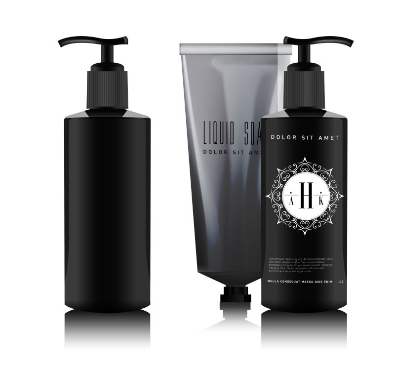 抽象矢量现代精油瓶创意设计