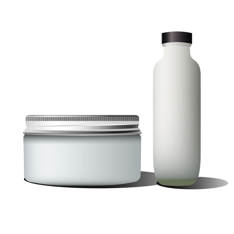 抽象矢量现代空白护肤品设计