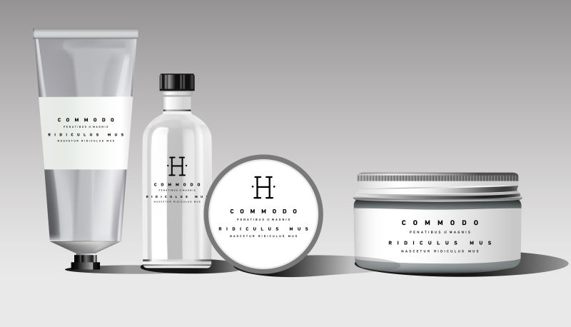 抽象矢量现代时尚大气精油护肤品设计