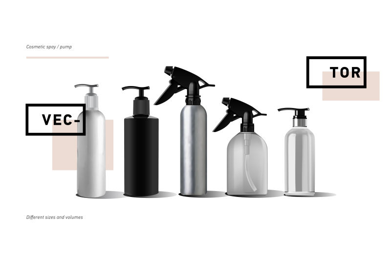 抽象矢量现代时尚精油护肤品设计