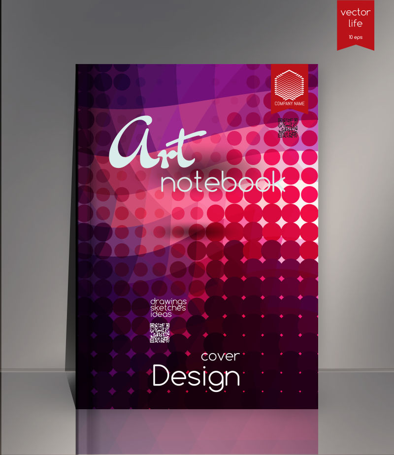 封面设计复古背景采用抽象的彩色三角设计