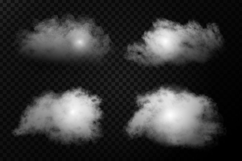 创意矢量现代白色云雾设计元素