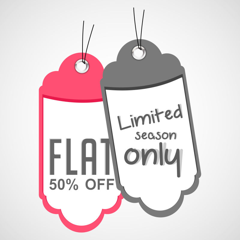 抽象矢量现代双色住宅销售标签设计