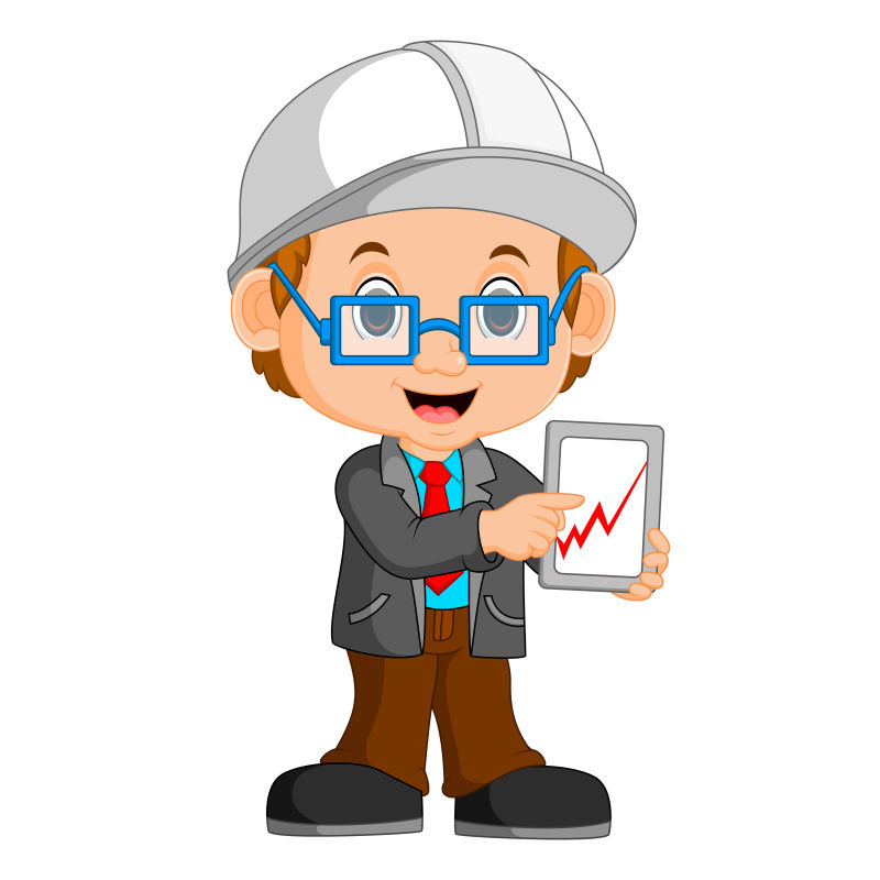 抽象矢量现代商人装扮的孩子卡通插图设计