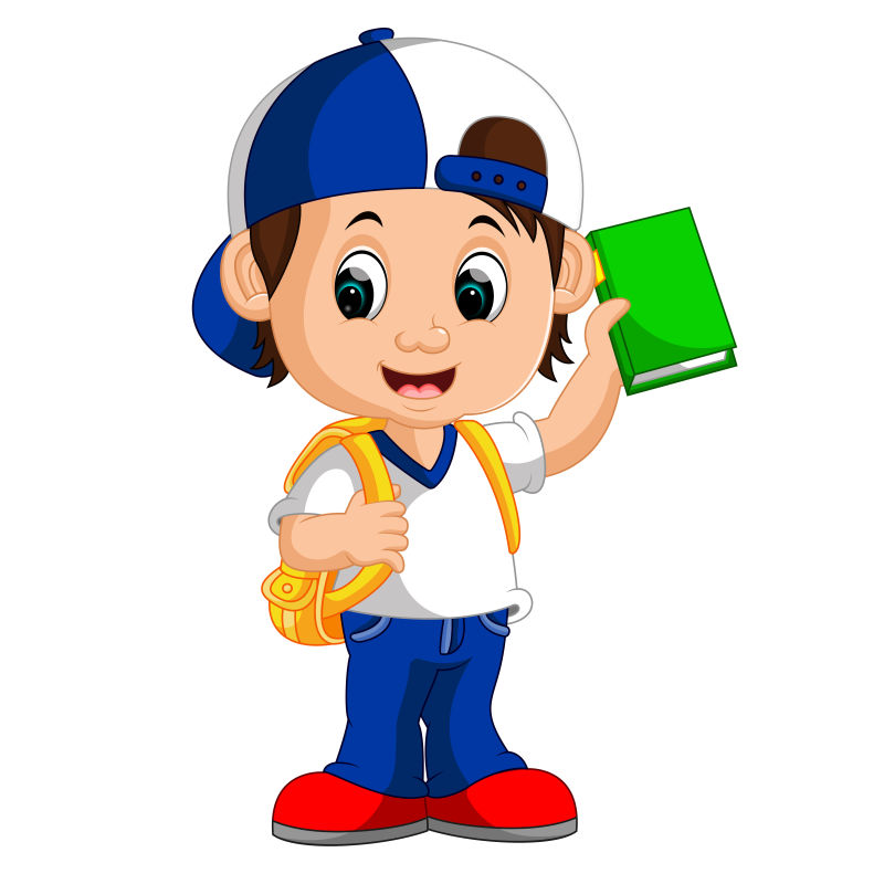 抽象矢量现代卡通青春的孩子插图设计