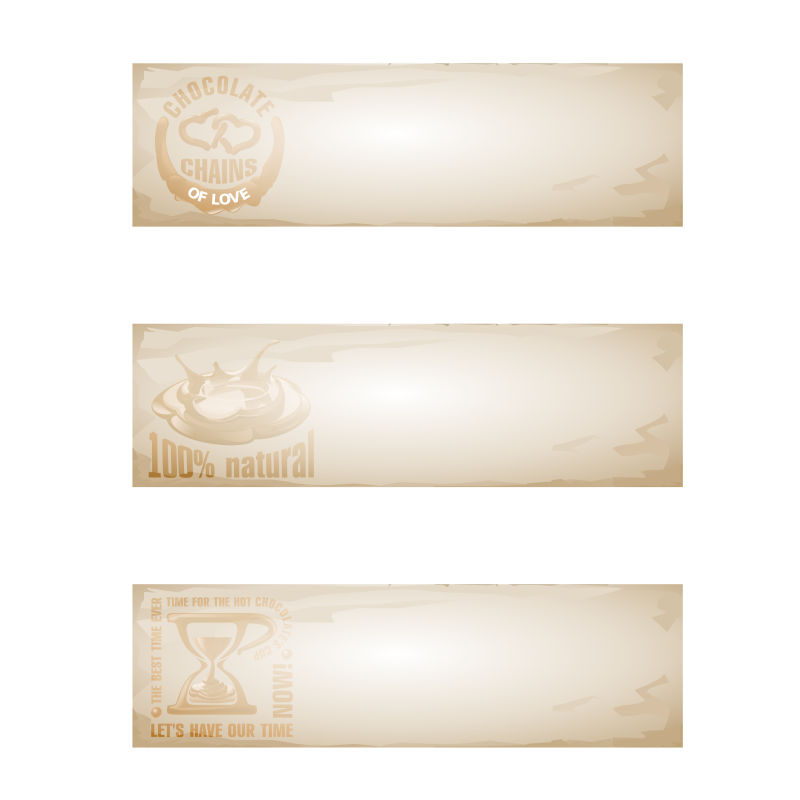 抽象矢量巧克力主题横幅设计