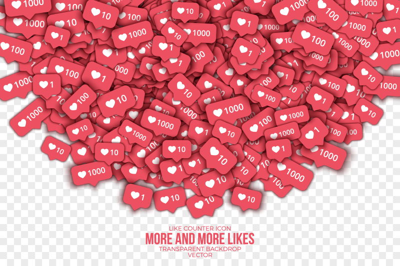 抽象矢量粉色喜爱图标装饰背景设计