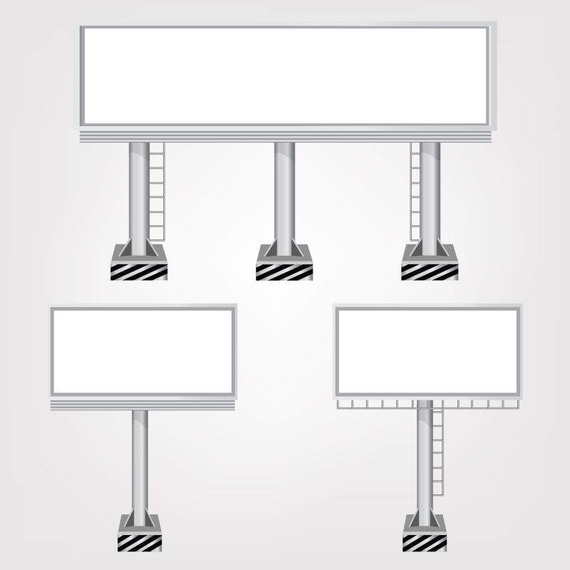 抽象矢量矩形广告牌设计