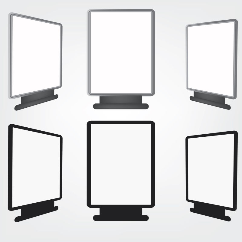 创意矢量大型空白广告牌设计