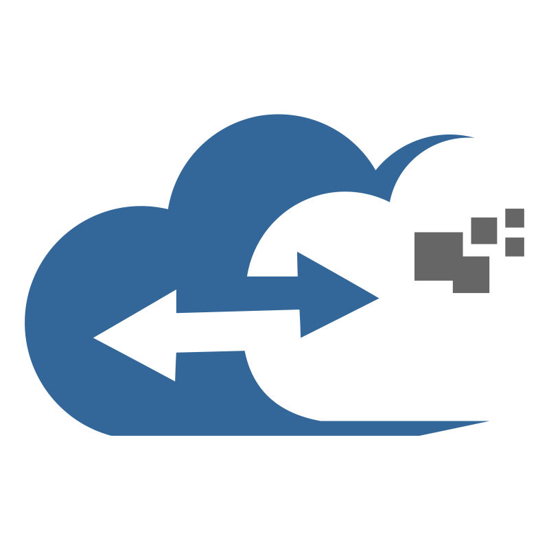 抽象矢量现代云数据运输图标设计