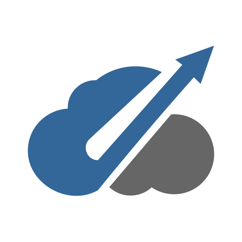 矢量双色云数据图标设计