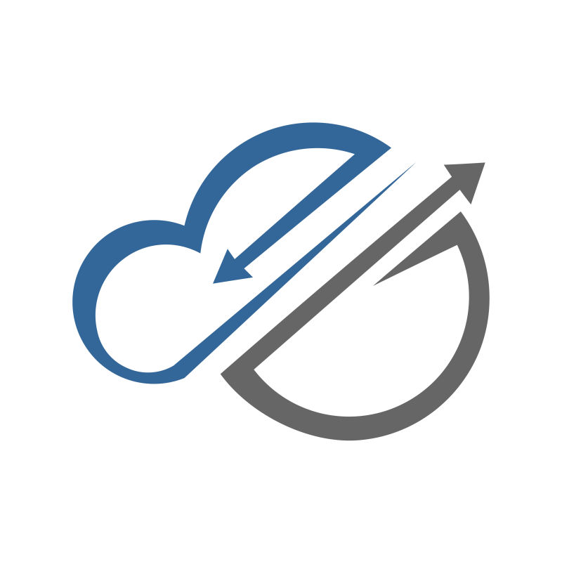 矢量抽象现代云数据图标创意平面设计