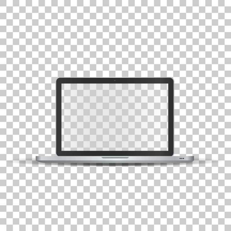 抽象矢量现代空白屏幕的笔记本设计