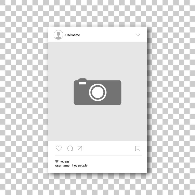 创意矢量现代社交相框设计
