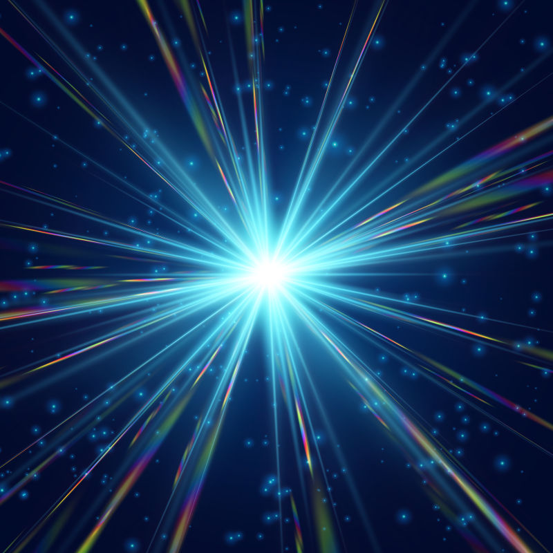 抽象矢量宇宙辐射星云设计插图