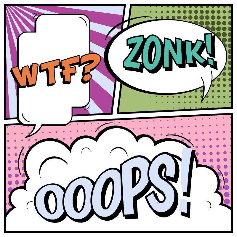 矢量现代艺术漫画对话框设计