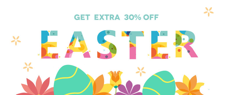 抽象矢量现代时尚彩色复活节销售主题背景