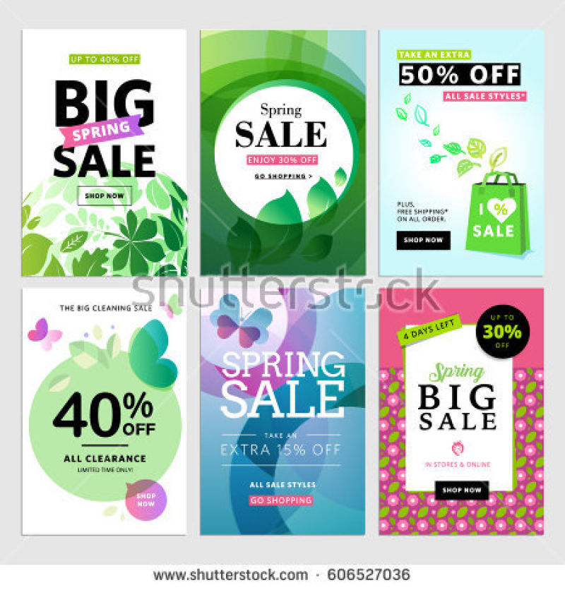 抽象矢量现代时尚销售主题宣传单