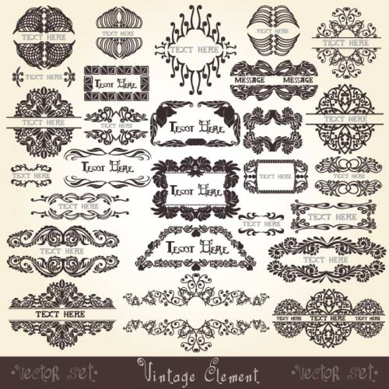 创意矢量复古装饰设计元素