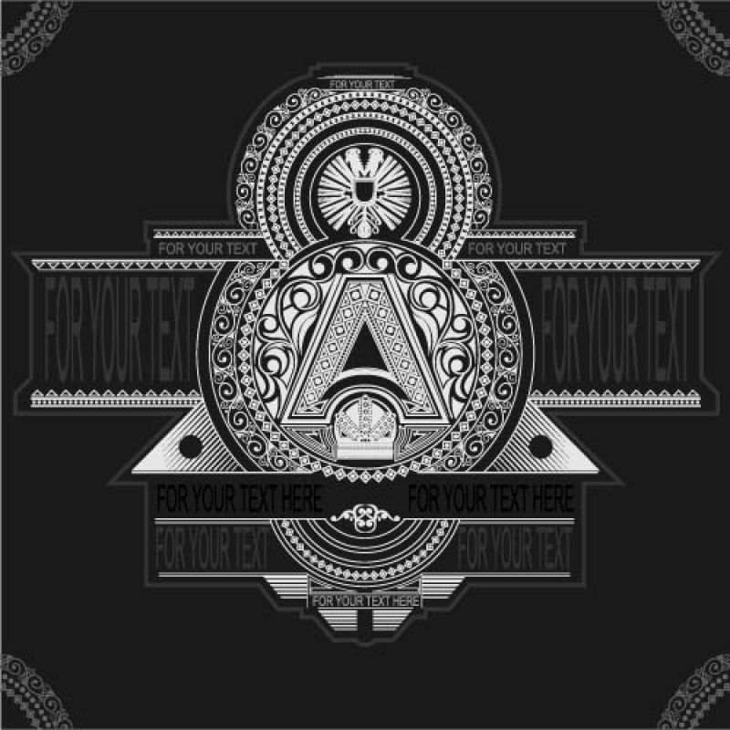 抽象矢量复古机械风格的设计元素