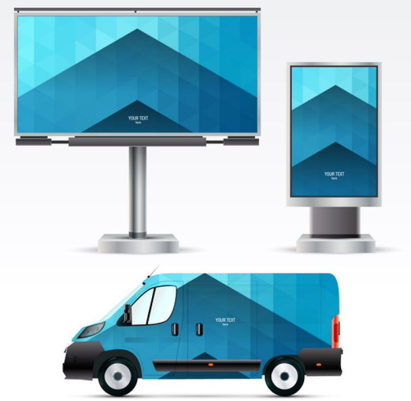 矢量户外广告模板