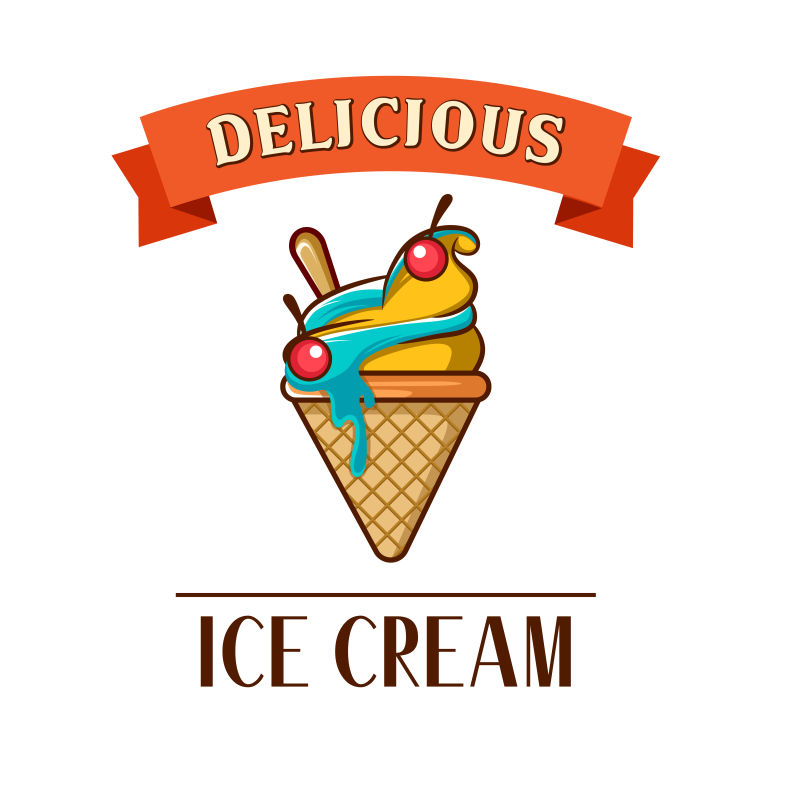 矢量冰淇淋图案设计