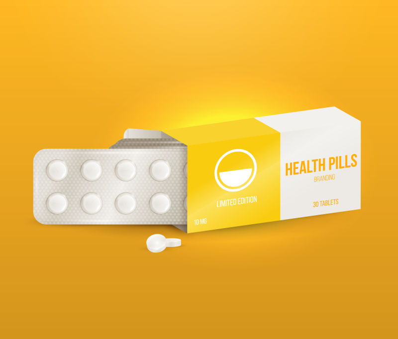 创意矢量药片包装设计