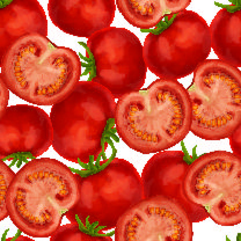抽象矢量新鲜番茄设计插图