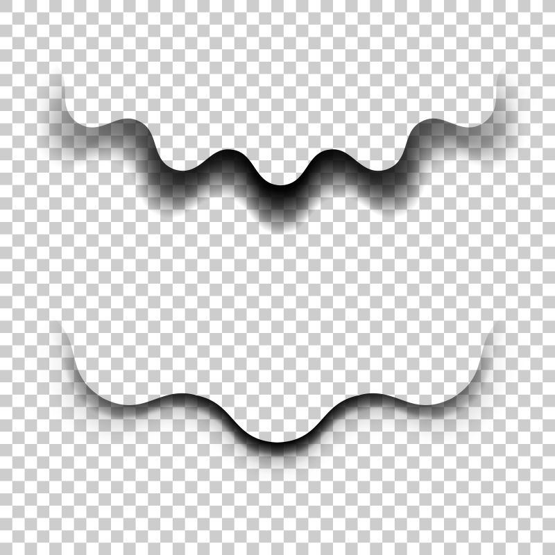 透明逼真的纸影效果在格子背景